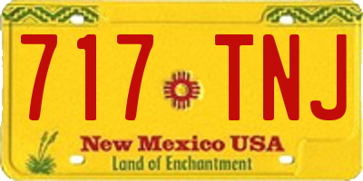 NM license plate 717TNJ