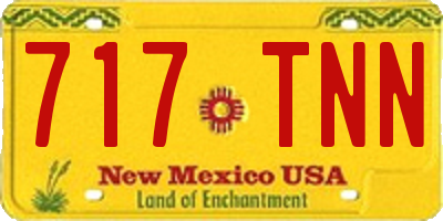 NM license plate 717TNN