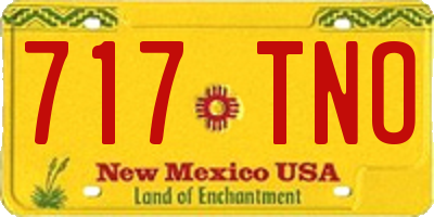 NM license plate 717TNO