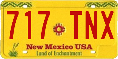 NM license plate 717TNX