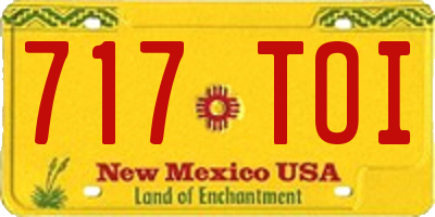 NM license plate 717TOI