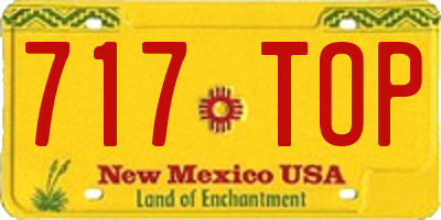NM license plate 717TOP