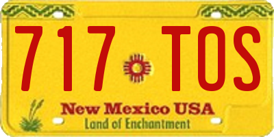 NM license plate 717TOS