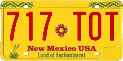 NM license plate 717TOT
