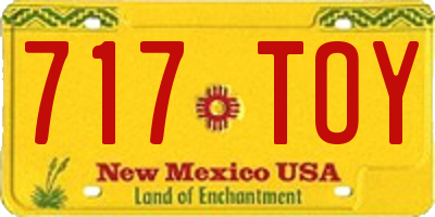 NM license plate 717TOY