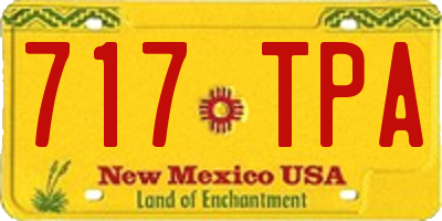 NM license plate 717TPA