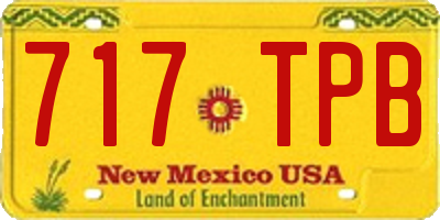 NM license plate 717TPB