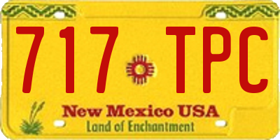 NM license plate 717TPC