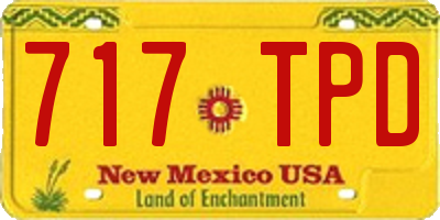 NM license plate 717TPD