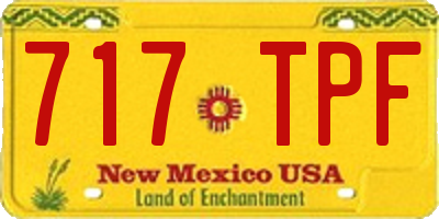 NM license plate 717TPF