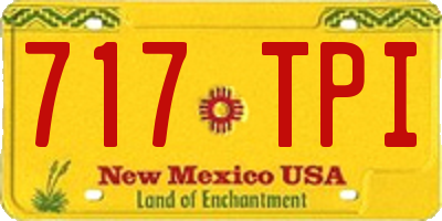 NM license plate 717TPI