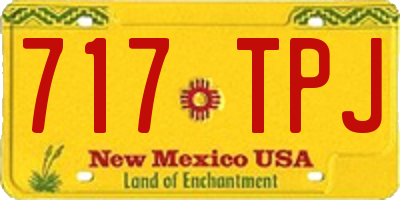 NM license plate 717TPJ