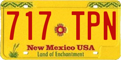 NM license plate 717TPN