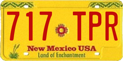 NM license plate 717TPR