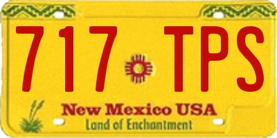 NM license plate 717TPS