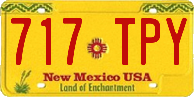 NM license plate 717TPY