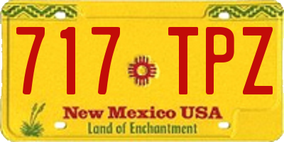 NM license plate 717TPZ