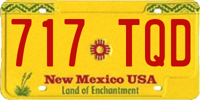 NM license plate 717TQD