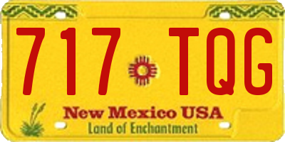 NM license plate 717TQG