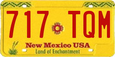 NM license plate 717TQM