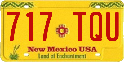 NM license plate 717TQU