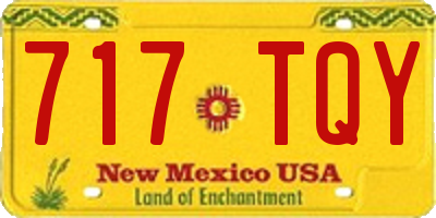 NM license plate 717TQY