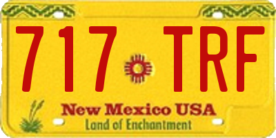 NM license plate 717TRF