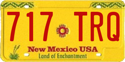 NM license plate 717TRQ