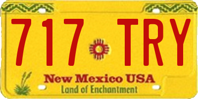 NM license plate 717TRY