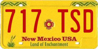 NM license plate 717TSD