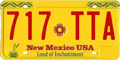 NM license plate 717TTA