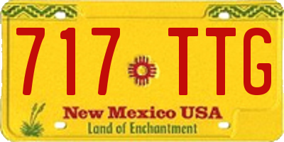 NM license plate 717TTG