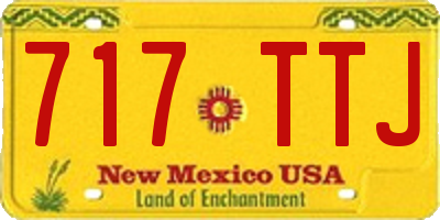 NM license plate 717TTJ