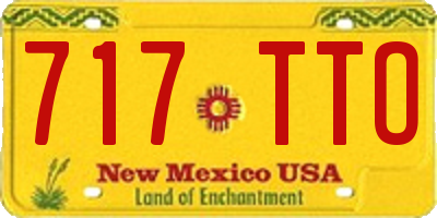 NM license plate 717TTO