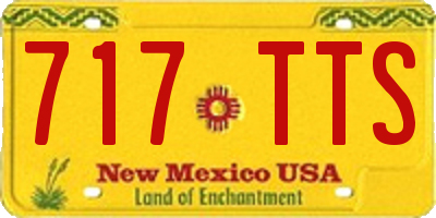 NM license plate 717TTS
