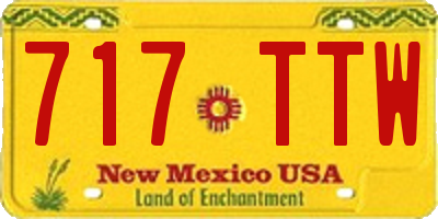 NM license plate 717TTW