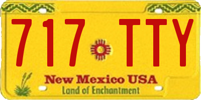 NM license plate 717TTY
