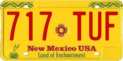NM license plate 717TUF