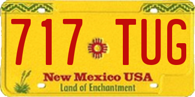 NM license plate 717TUG