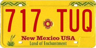 NM license plate 717TUQ
