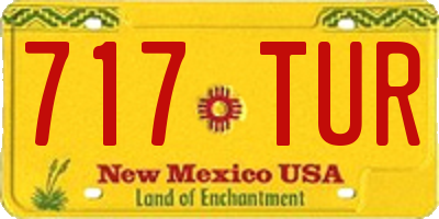 NM license plate 717TUR