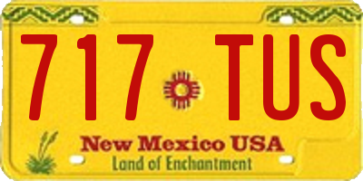 NM license plate 717TUS