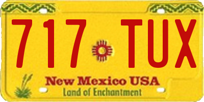 NM license plate 717TUX