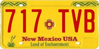NM license plate 717TVB
