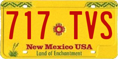NM license plate 717TVS