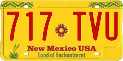 NM license plate 717TVU