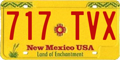 NM license plate 717TVX