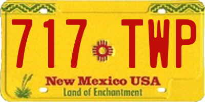 NM license plate 717TWP