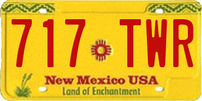 NM license plate 717TWR