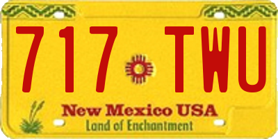 NM license plate 717TWU